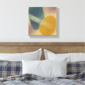 "Between Shores" Zen Ma Abstract | Indigo Ochre キャンバスプリント (インサイチュ (寝室))