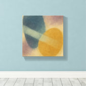 "Between Shores" Zen Ma Abstract | Indigo Ochre キャンバスプリント (インサイチュ (ウッドフロア))