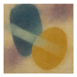 Between Shores: Zen Ma Abstract | Indigo Ochre ポスター