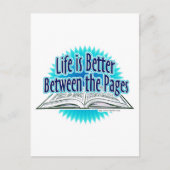 Between the Pages Blueスタイル ポストカード (正面)