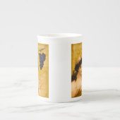 Beulahは、私のブドウ皮をむきます ボーンチャイナマグカップ (正面)