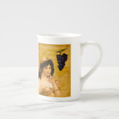 Beulahは、私のブドウ皮をむきます ボーンチャイナマグカップ (右)