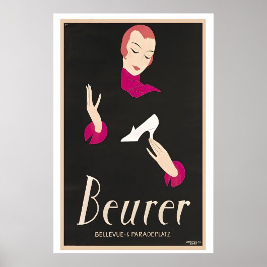 Beurer シューズ レトロシューズ ヴィンテージ広告 ポスター (正面)