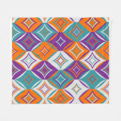 Beutiful geometric pattern design  フリースブランケット (正面(横))