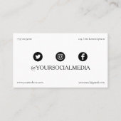 Beuty lashesビジネスのカードを作る人のために、眉 名刺 (裏面)