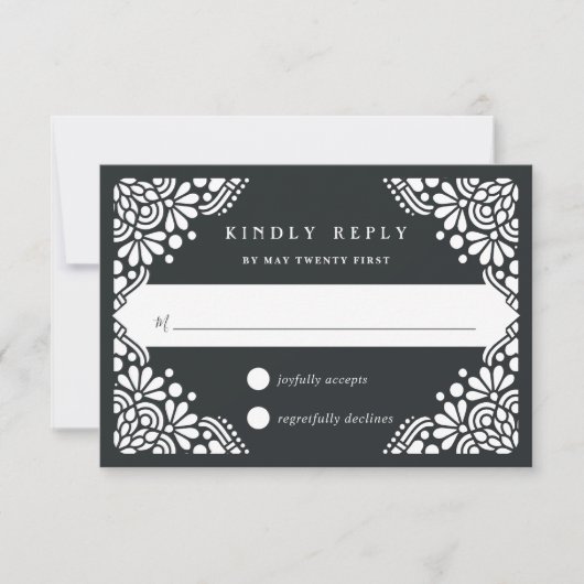 Beux Arts RSVPカード |木炭 (正面)