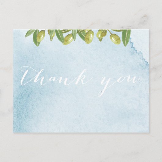 Bevenuti Italia Tuscan's 結婚 Thank You ポストカード (正面)