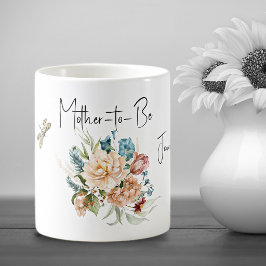 Beverage Mug Mother-to-Be Accents of Blue Bouquet コーヒーマグカップ