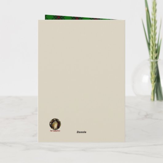 Beveridge Scottie Dog & Tartan Personalized カード (裏面)