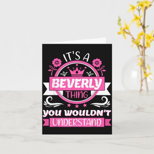 Beverly Name _ It's A Beverly Thing _ Beverly  カード (黄色い花)