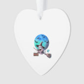 Beware Cute Witch Sloth Flying on Broom Halloween  オーナメント (正面)