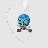 Beware Cute Witch Sloth Flying on Broom Halloween  オーナメント (正面)