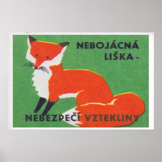 Beware Foxes Carry Rabies - Matchbox Print ポスター (正面)