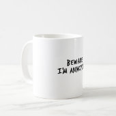Beware I’m Annoying #1 (Black) コーヒーマグカップ (正面左)