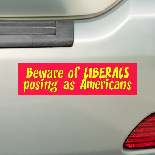beware_liberals バンパーステッカー (車上)