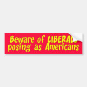 beware_liberals バンパーステッカー (正面)