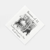 Beware of AI - Luddites Warned Us スタンダードランチョンナプキン (角)