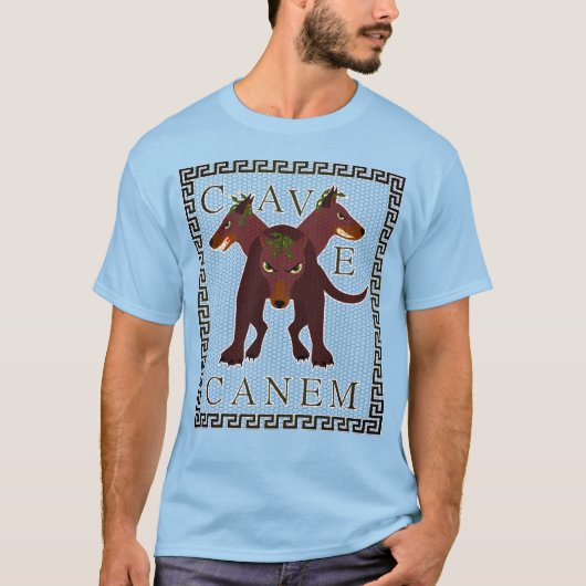 Beware of Dog "Cave Canem" Greco-Roman Image Tシャツ (正面)