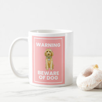 Beware of Doodle Dog Comic Mug コーヒーマグカップ