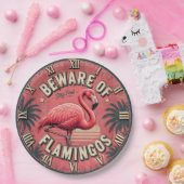 Beware of Flamingos ペーパープレート (パーティー)