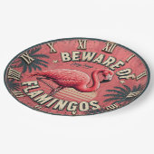 Beware of Flamingos ペーパープレート (アングル)
