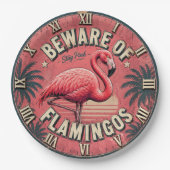 Beware of Flamingos ペーパープレート (正面)