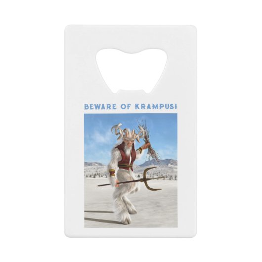 Beware of Krampus! クレジットカード栓抜き (正面)