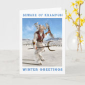 Beware of Krampus! Folded カード (黄色い花)