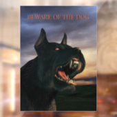 Beware of the Dog. Big, black dog ウィンドウサイン (シート2)