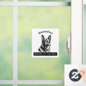 Beware of the Dog German Shepherd Personalized ウィンドウサイン (ホーム)