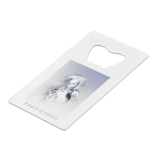 Beware of the Frostbite. Ice vampire クレジットカード栓抜き (正面アングル)