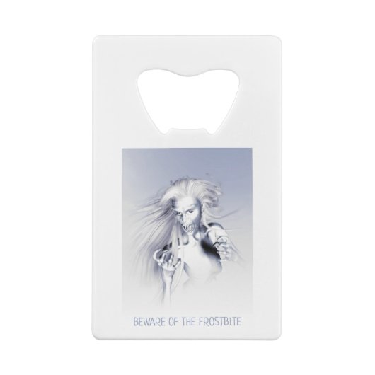 Beware of the Frostbite. Ice vampire クレジットカード栓抜き (裏面)