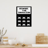 Beware of the invasion, geek design ポスター (キッチン)