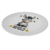 Beware Of The Mule Funny Donkey Warning Design カッティングボード (角)
