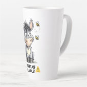 Beware Of The Mule Funny Donkey Warning Design カフェラテマグ (右アングル)