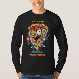 Beware of the Pizza Monster  A Fun and Delicious R Tシャツ