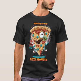Beware of the Pizza Monster  A Fun and Delicious R Tシャツ