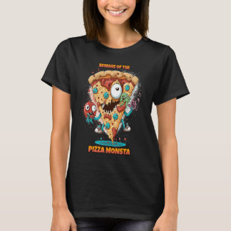 Beware of the Pizza Monster  A Fun and Delicious R Tシャツ