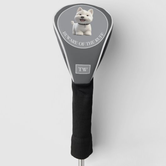 Beware of the Ruff Custom Golf Head Cover ゴルフヘッドカバー (正面)