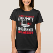 Beware Of This Grumpy Programmer I May Byte Coding Tシャツ (正面)