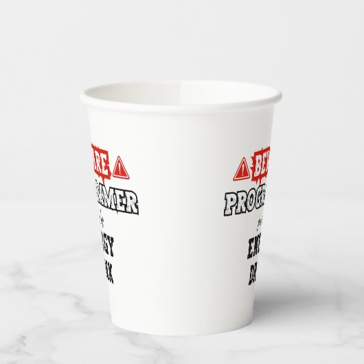 Beware: Programmer Powered By Energy Drink | Coder 紙コップ (左)