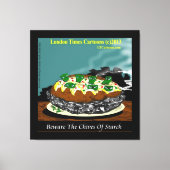 Beware the Chives of Starch – Funny Foodie Cartoon キャンバスプリント (正面)
