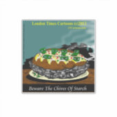 Beware the Chives of Starch – Funny Foodie Cartoon シール (正面)