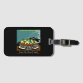 Beware the Chives of Starch – Funny Foodie Cartoon ラゲッジタグ (正面横)