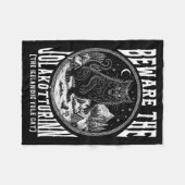 Beware The Jolakotturinn Yule Cat Icelandic Christ フリースブランケット (正面(横))