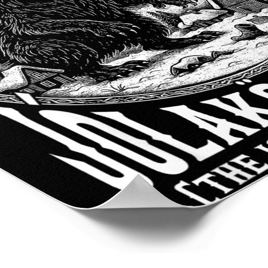 Beware The Jolakotturinn Yule Cat Icelandic Christ ポスター (角)