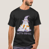 Bewitch Enemies  Magic Cat Witch Saying Witchcraft Tシャツ (正面)