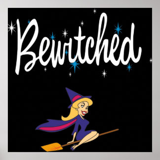 Bewitched 60sレトロTVロゴ ポスター