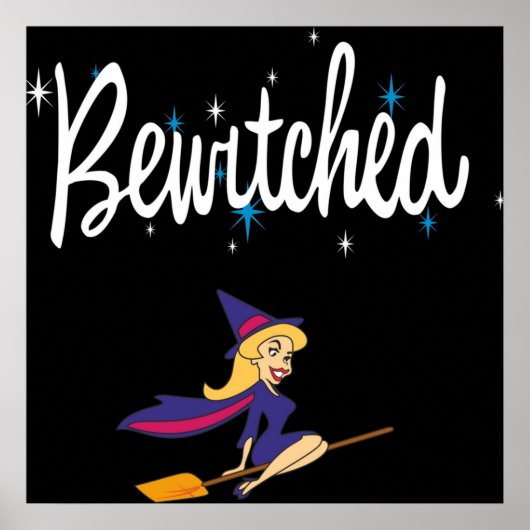 Bewitched 60sレトロTVロゴ ポスター (正面)