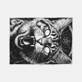 Bewitched Tabby フリースブランケット (正面(横))